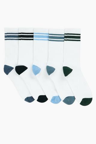 5 Pack Stripe Socks