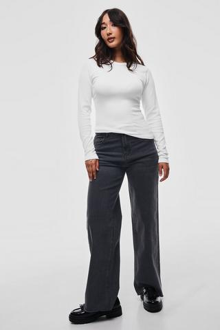 Stretch Wide Leg Denim