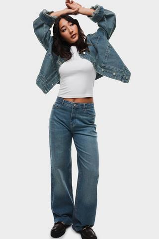 Stretch Wide Leg Denim