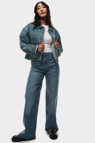 Stretch Wide Leg Denim