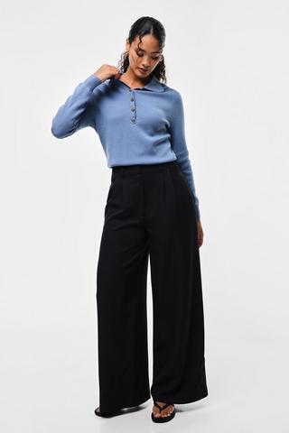 Tailored Wide Leg Pants