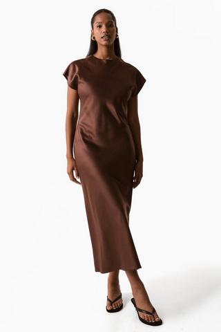 Satin Column Dress