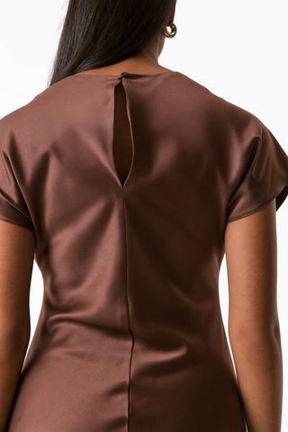 Satin Column Dress