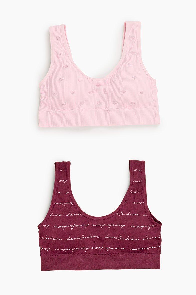 2 Pack Crop Bras