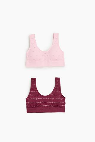 2 Pack Crop Bras