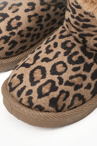 Fur Leopard Ankle Boots