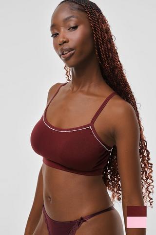 2 Pack Seamless Crop Bras