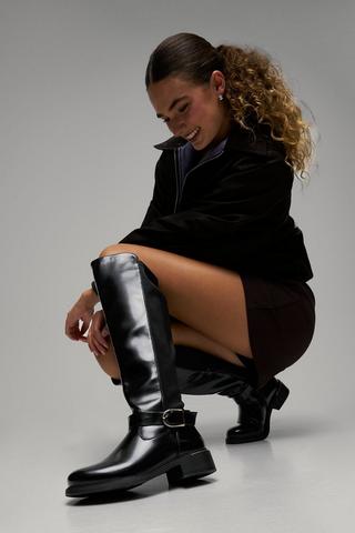 High Leg Buckle Boot