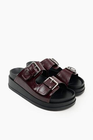 Chunky Double Buckle Slides