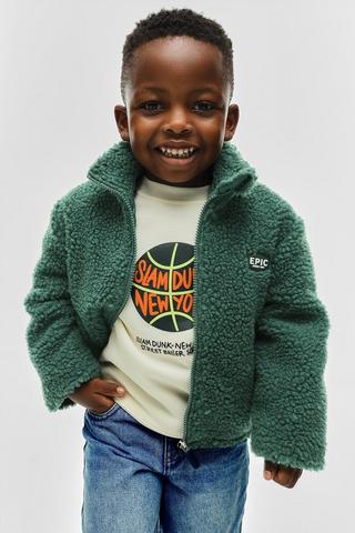 Teddy Fleece Bomber Jacket