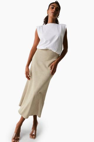 Suede Slip Skirt