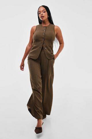 Tailored Wide Leg Pants