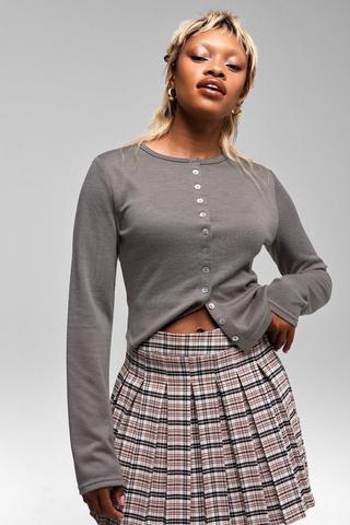 Knit Button-Up Top