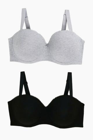 2 Pack Balconette Bras
