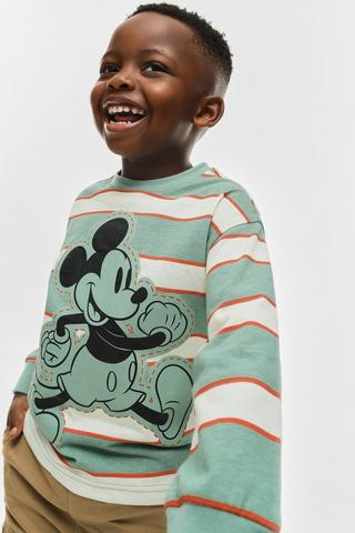 Stripe Mickey Mouse T-Shirt