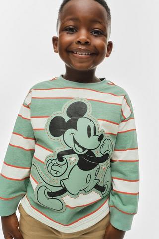 Stripe Mickey Mouse T-Shirt