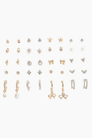 20 Pack Stud And Hoop Earrings