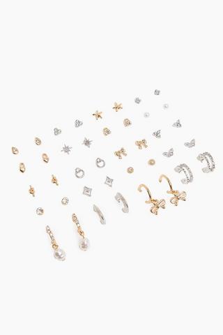 20 Pack Stud And Hoop Earrings