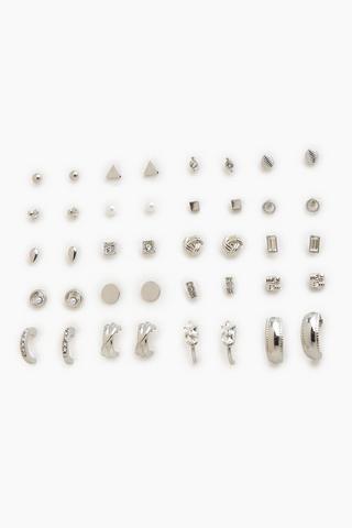 20 Pack Stud And Hoop Earrings