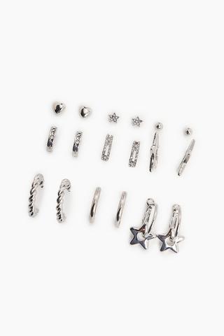 9 Pack Stud And Hoop Earrings