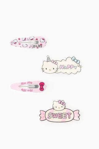 Hello Kitty 4 Pack Hair Clips