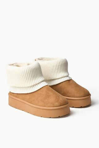 Knit Foldover Ankle Boot