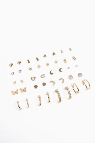 20 Pack Stud And Hoop Earrings