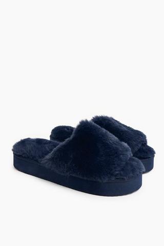 Fluffy Platform Slipper
