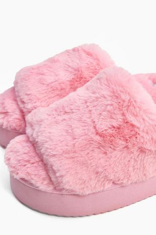 Platform Fluffy Slipper
