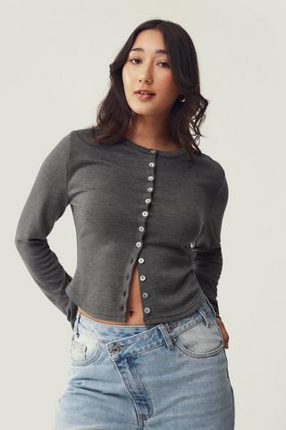 Knit Button-Up Top