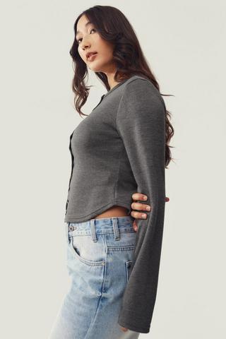 Knit Button-Up Top