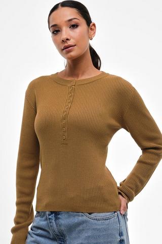Knit Henley Top