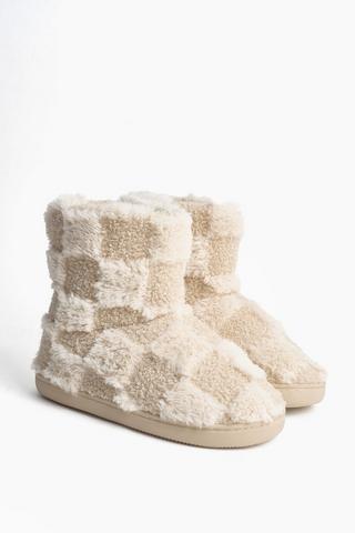 Check Slipper Boot