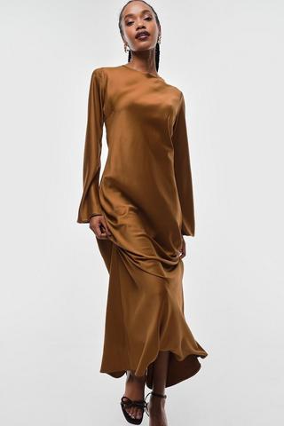 Satin Column Dress