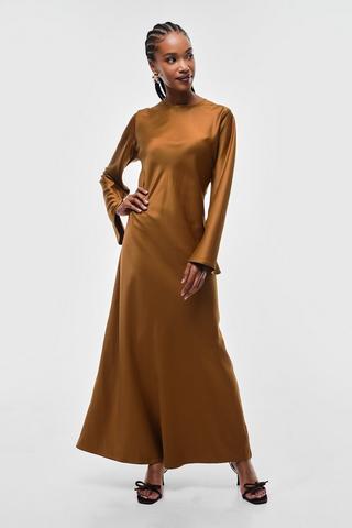 Satin Column Dress