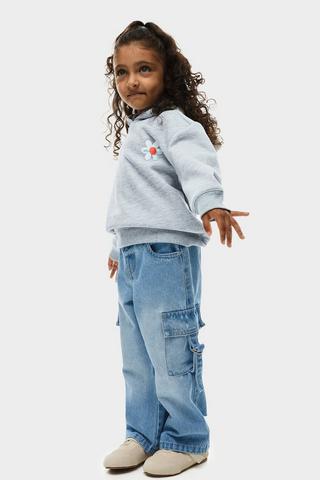 Wide Leg Cargo Denim