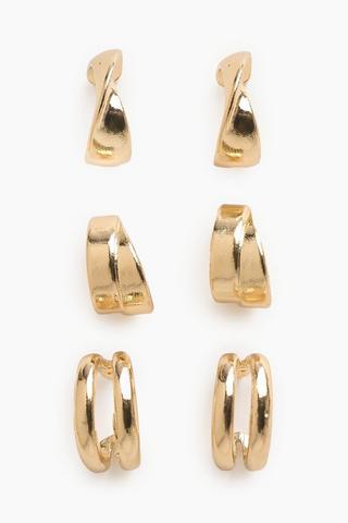 3 Pack Hoop Earrings