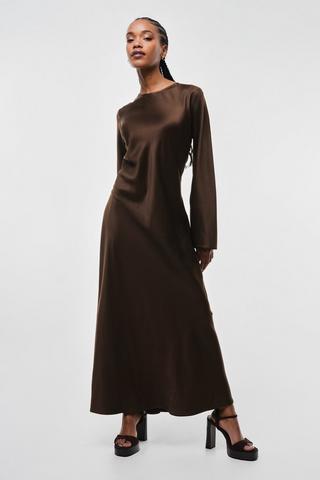 Satin Column Dress