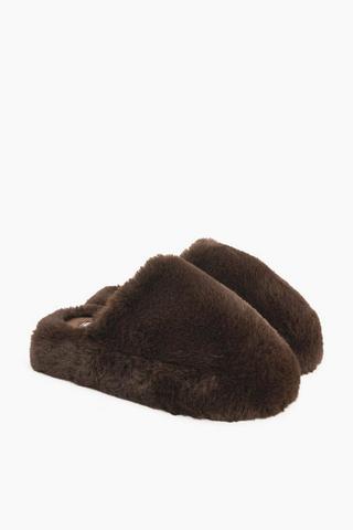 Platform Fluffy Slipper