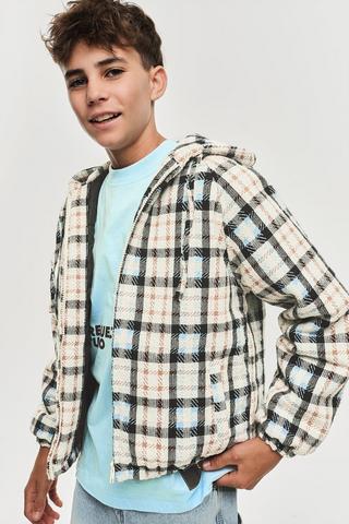 Hooded Check Shacket