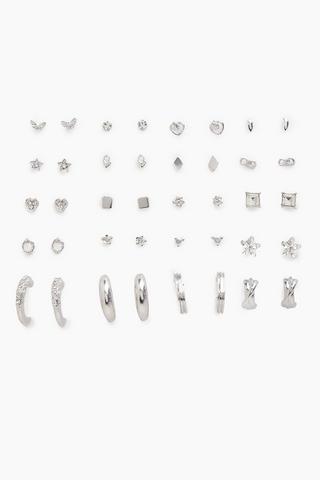 20 Pack Stud And Hoop Earrings