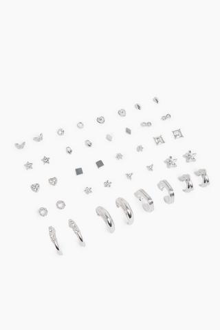 20 Pack Stud And Hoop Earrings