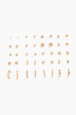 20 Pack Stud And Hoop Earrings