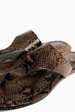 Snake Skin Thong Sandal