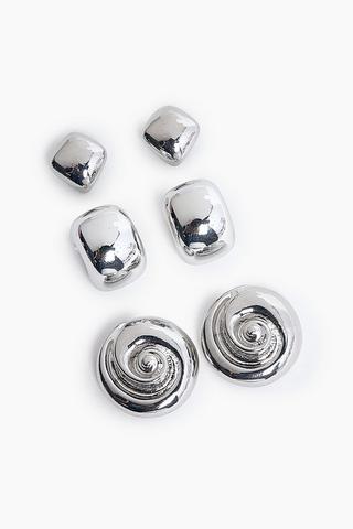 3 Pack Stud Earrings