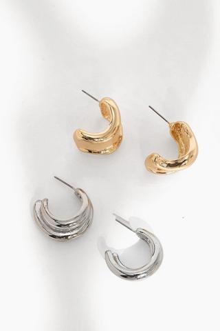 2 Pack Hoop Earrings