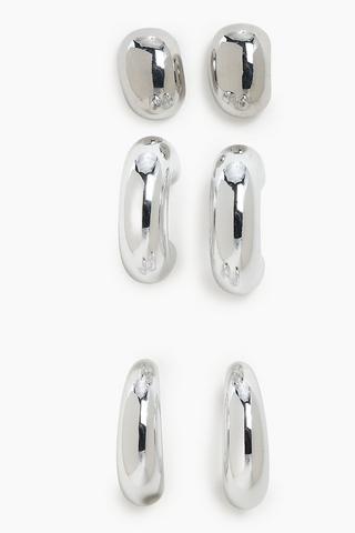 3 Pack Hoop Earrings