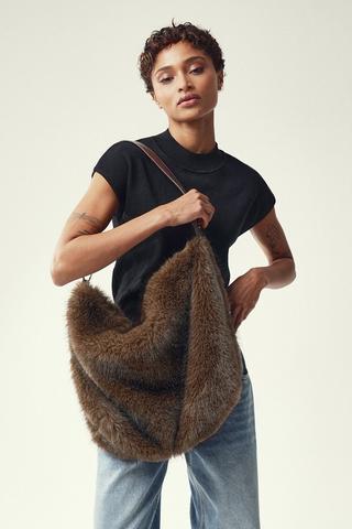 Faux Fur Clutch Bag