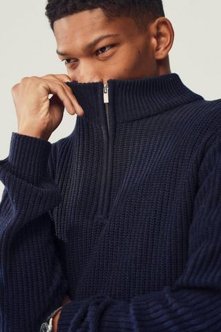Quarter Zip Knit Pullover