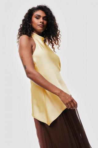 Satin Halter Neck Top